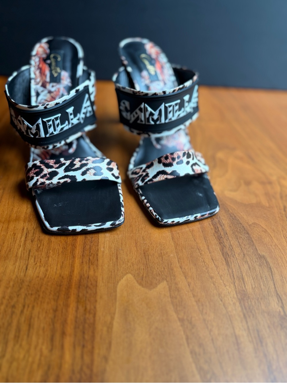 CAMILLA Franks Leopard Tiger Print Block Heel Sandals EU 40 US 9.5 Sample - Picture 2 of 16